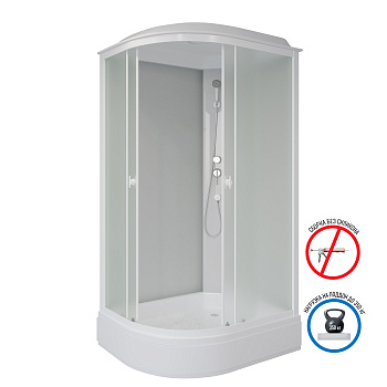 Душевая кабина Niagara Promo P90/80/26R/MT 90х80 асимметричная с крышей ориентация правая